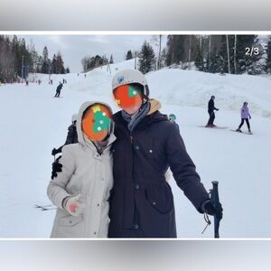 Hollister Co Women Winter Coats Ski Jacket Snow Jacket  navy blue‎ M Hood